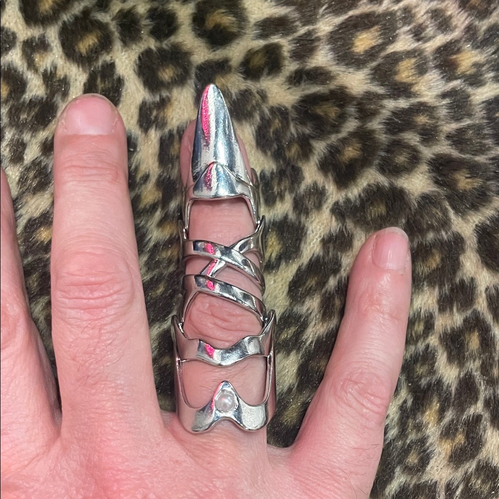 Silver Multi-Band Statement Ring - image 3